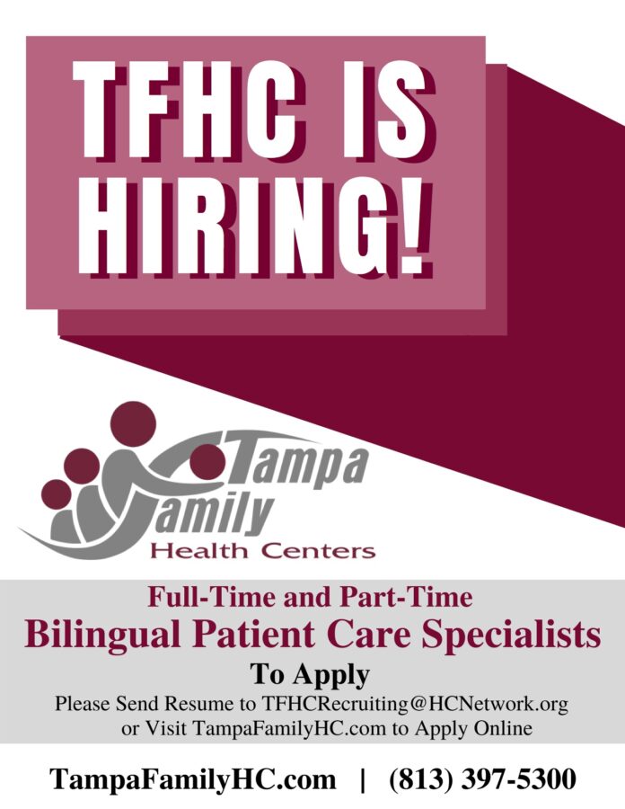 Hiring Full Time and Part Time for Bilingual Patient Care Specialists