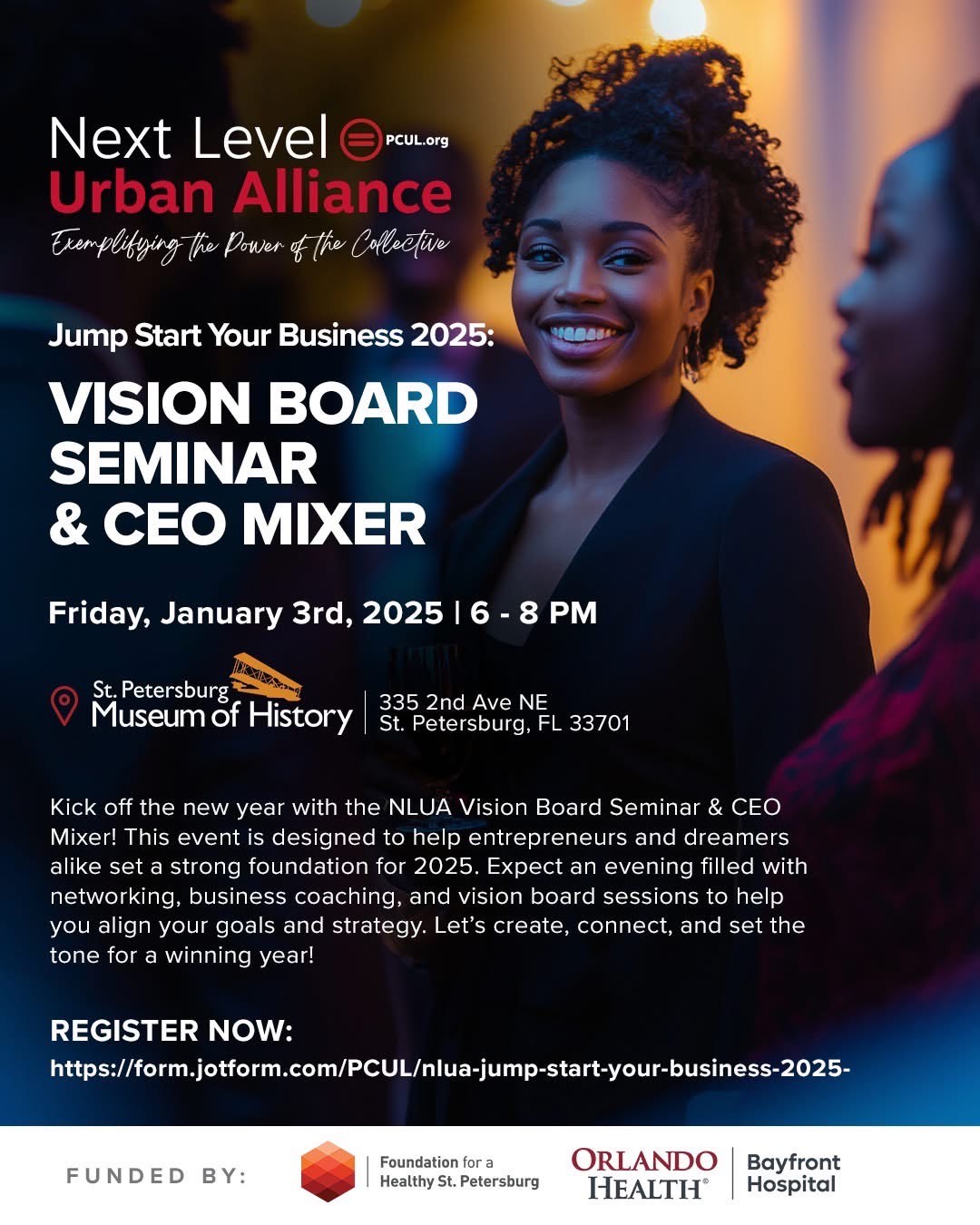 Kick off the 2025 New Year with the (NLUA) Vision Board & CEO Mixer