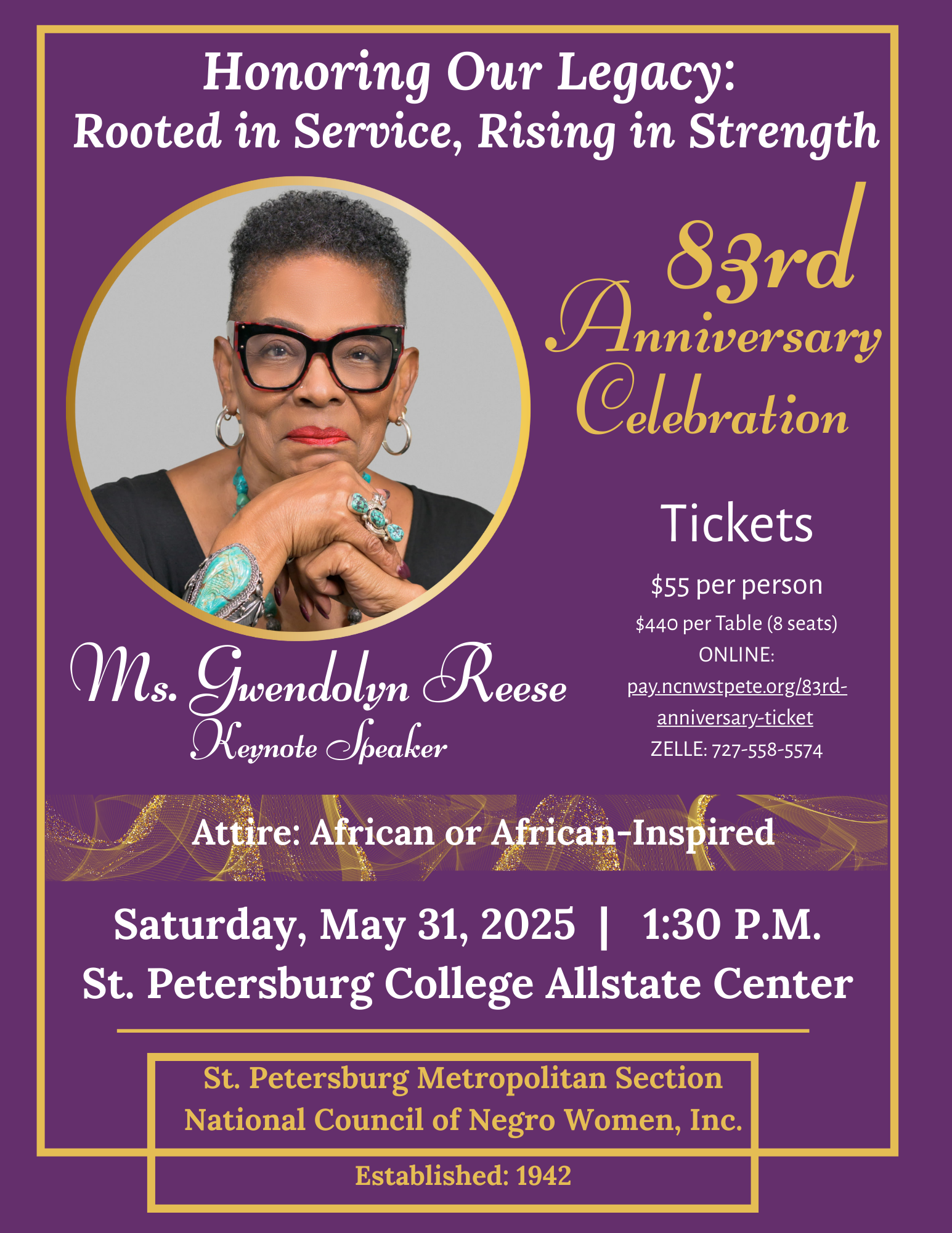 NCNW St. Petersburg Metropolitan Section Inc. 83rd Anniversary Celebration