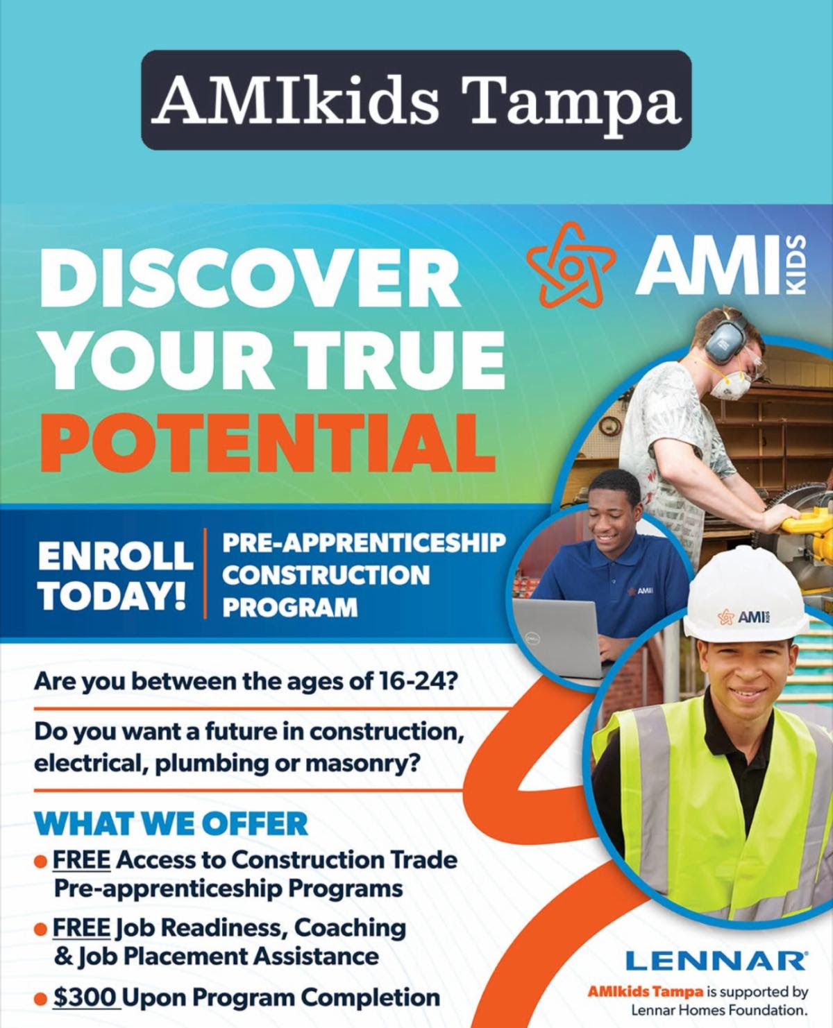 AMIKIDS Tampa Pre-apprenticeship Construction Program - Power Broker ...