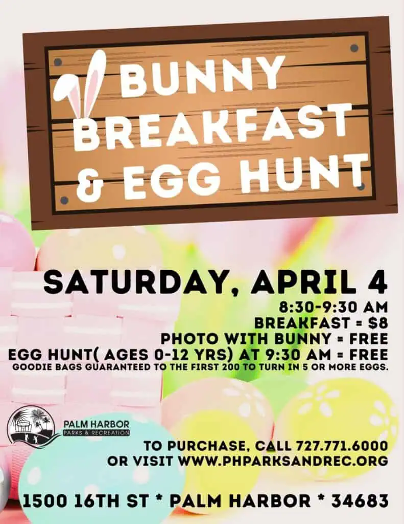 Palm Harbor, Parks & Rec. – Bunny Breakfast and Egg Hunt