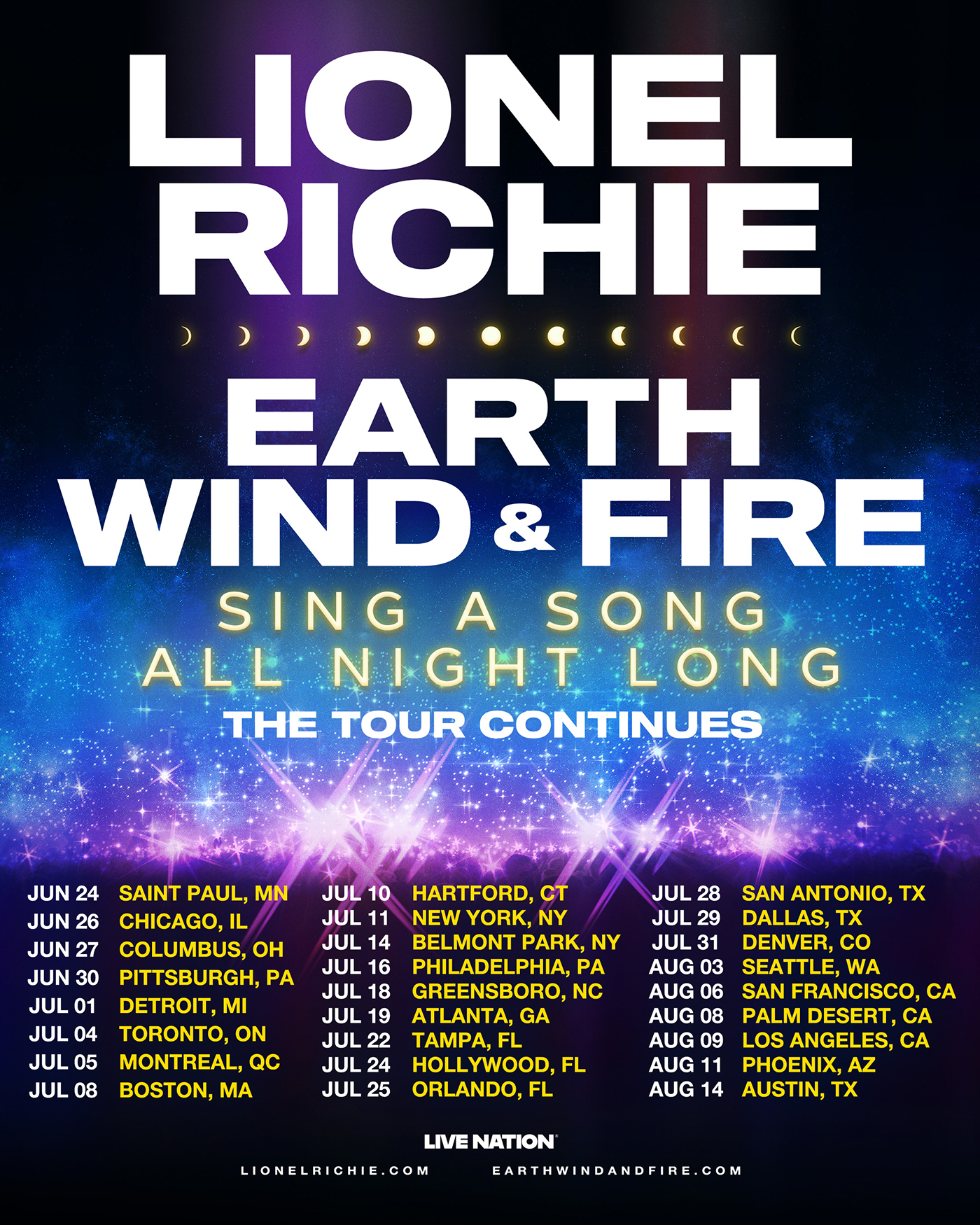 Lionel Richie and Earth, Wind & Fire - Sing a Song All Night Long